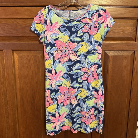 Lilly Pulitzer Dresses & Skirts - LILLY PULITZER Marlowe Dress Colorful Mini Boatneck 100% PIMA Cotton XXSmall